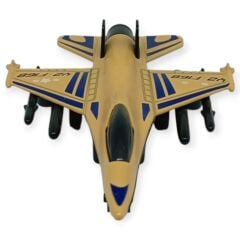 Çek Bırak Metal Mini Savaş Uçağı 10 cm - Kahverengi