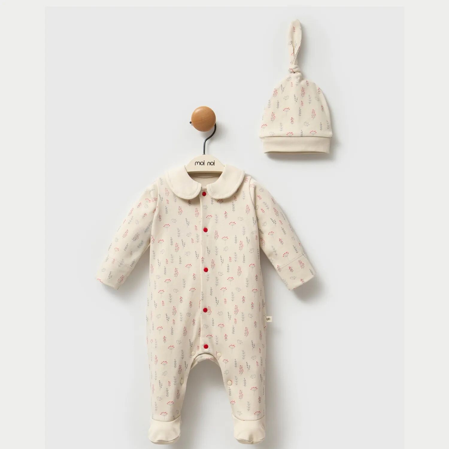 Moi Noi Kokina Şapkalı Tulum MNB1259 Bej