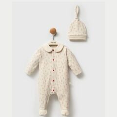 Moi Noi Kokina Şapkalı Tulum MNB1259 Bej