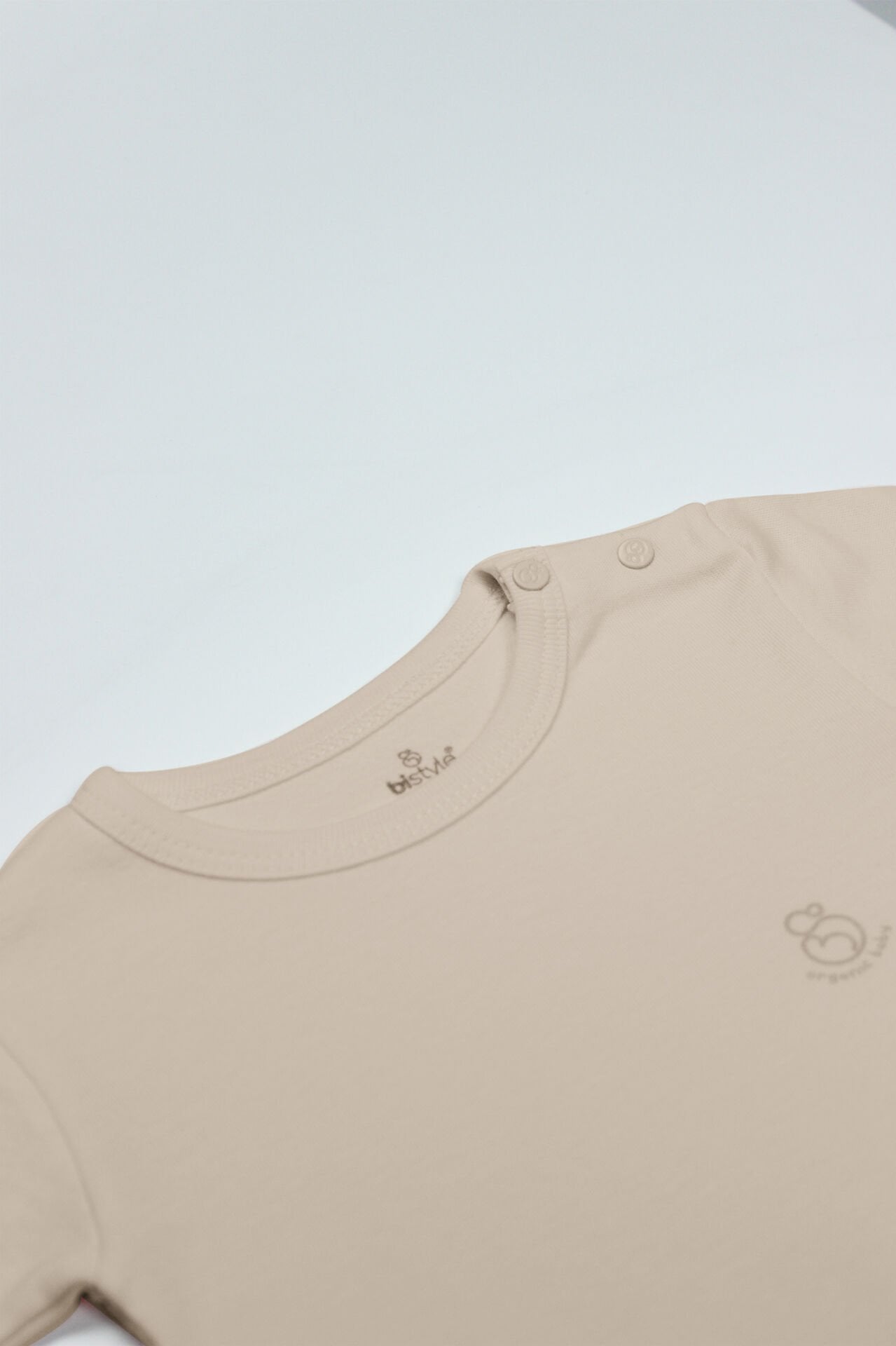 Bistyle Organik Natural Basic Style Yarım Kol Body BS17103 Bej