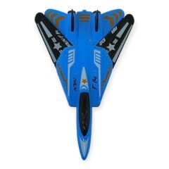 Çek Bırak Metal Mini Savaş Uçağı 10 cm - Mavi
