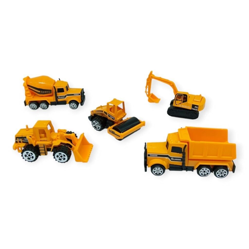 İş Araçları Serisi - İnşaat Araç Seti 5 Parça 7 cm - TH733