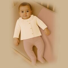 Bistyle Yenidoğan Zıbın Battaniye Prıncess 13113 Ekru Gül Kurusu