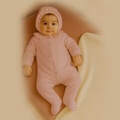 Bistyle Yenidoğan Tulum Battaniye Prıncess 13115 Ekru Gül Kurusu