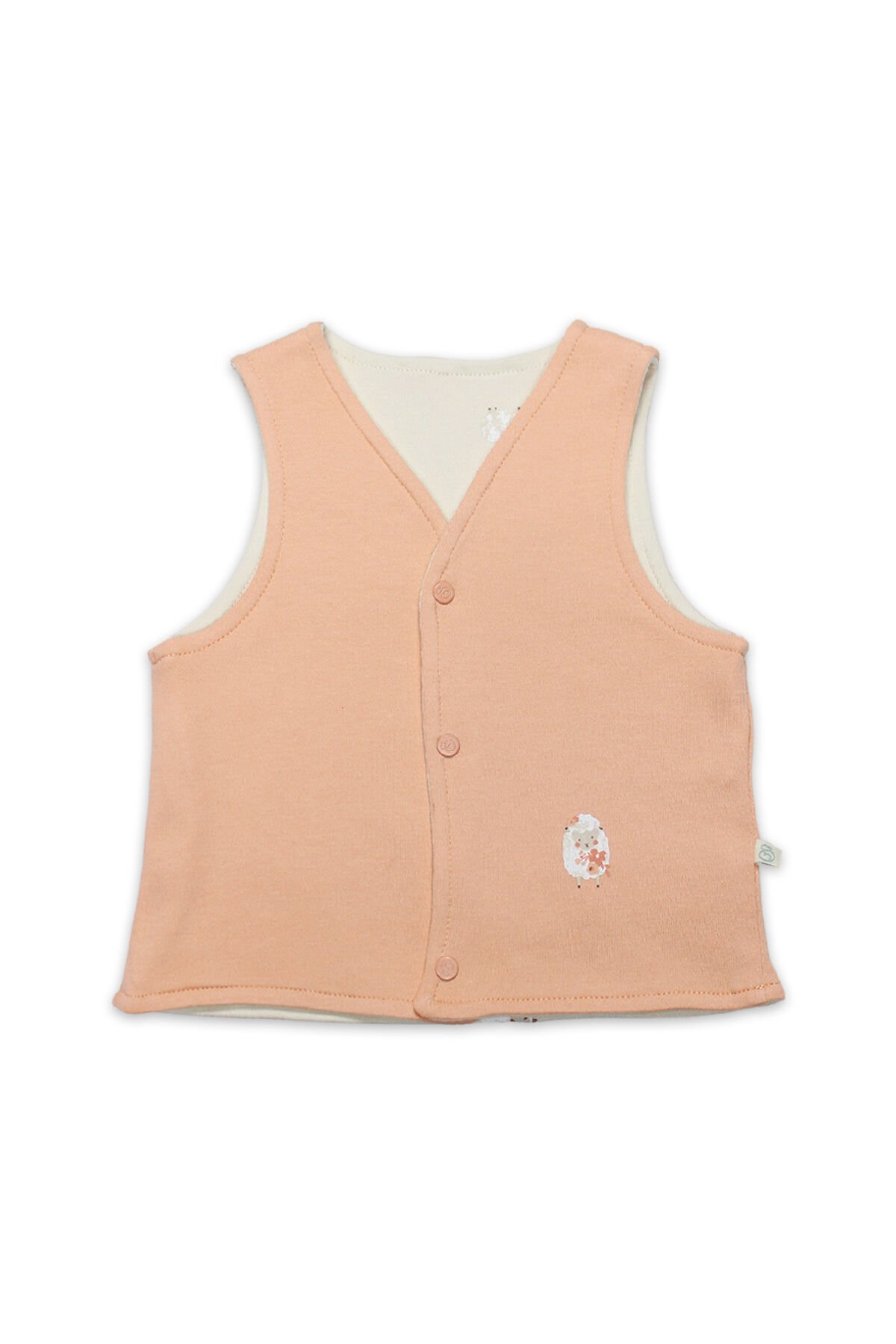 Bistyle Yelek Çift Taraflı Fluffy And Lovely 18106 Bej