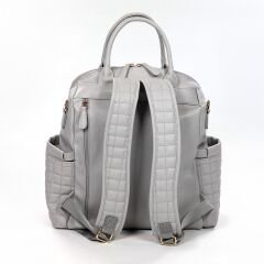 M&Y Kitty Deri Anne Bebek Bakım Sırt Çantası 7271 Gri