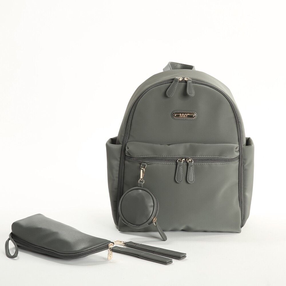 M&Y Diamond Anne Bebek Bakım Sırt Çantası 7345 Gri