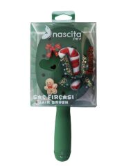 Nascita Twistlo Yılbaşı Temalı Saç Fırçası Yeşil
