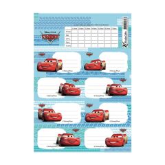 Cars 3'Lü Ders Programlı Etiket