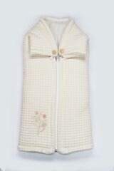 Bistyle Fermuarlı Natural Life Pike Battaniye Girl 70113 Ekru