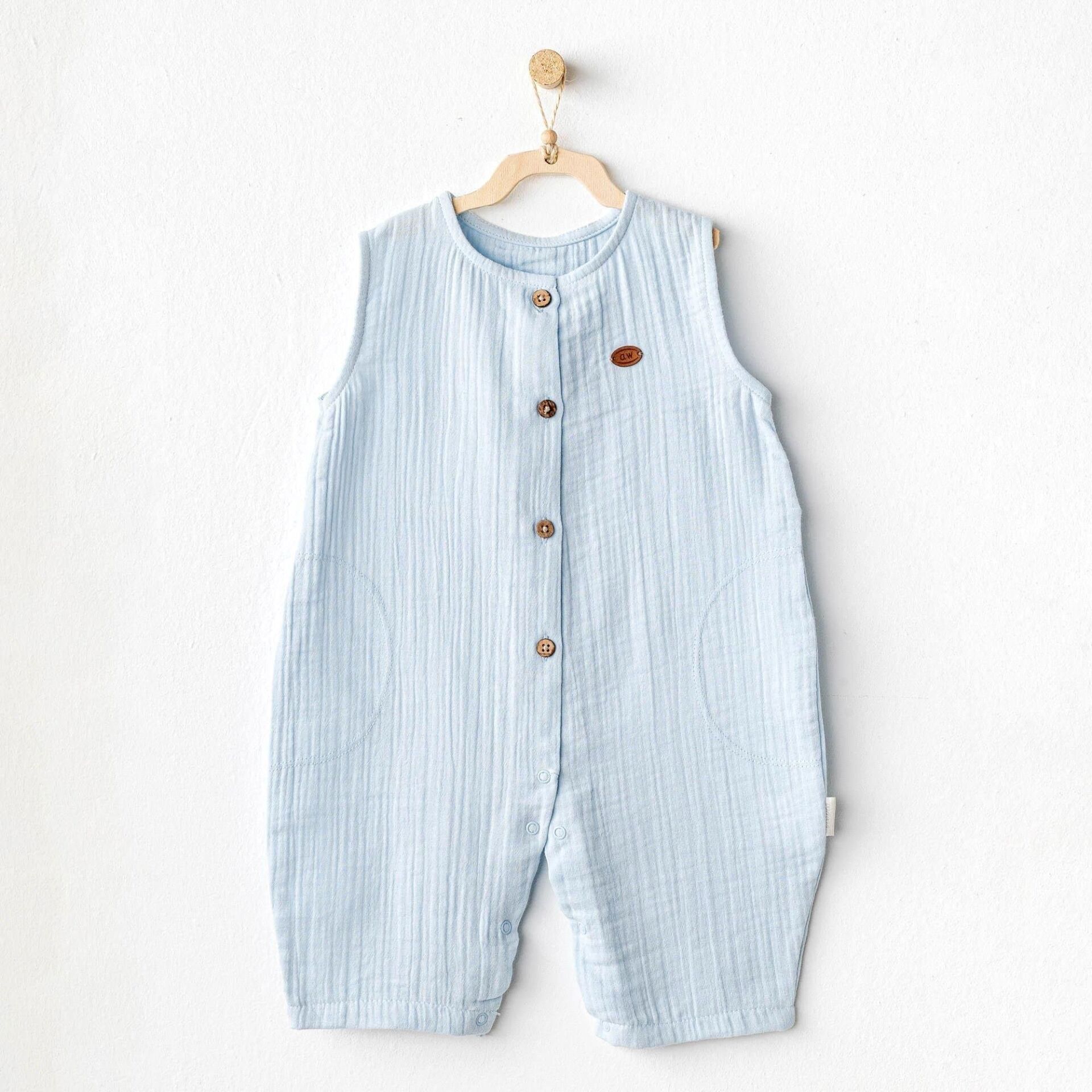 Andywawa AC25883 Müslin Home Bebe Tulum Blue