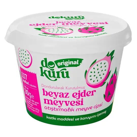 Dokuru Original Beyaz Ejder Meyvesi Atıştırmalık Meyve Cipsi 30gr
