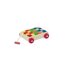 Playwood Ahşap Küp Bloklu Araba