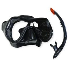 Star Diving Dalış Maskesi ve Snorkel Yetişkin - 51714-SİYAH