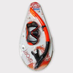 Star Diving Dalış Maskesi ve Snorkel Yetişkin - 51714-KIRMIZI