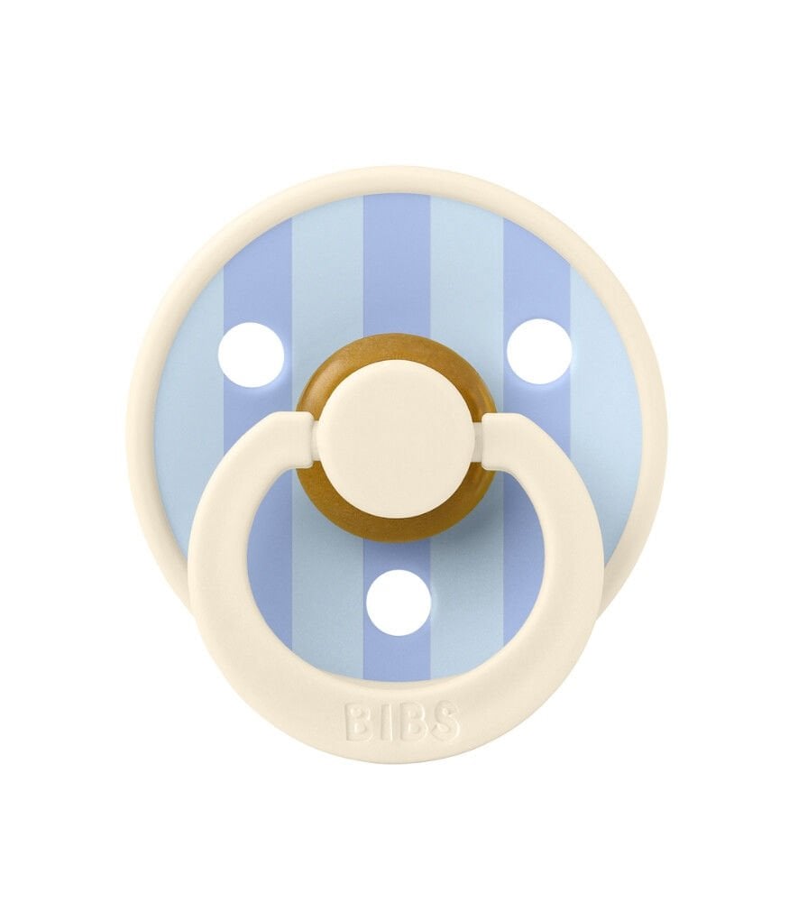 Bibs Studio Colour Block Kauçuk Emzik 0-6 Ay İvory / Dusty Blue