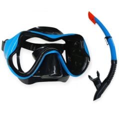 Star Diving Dalış Maskesi ve Snorkel Yetişkin - 51714-MAVİ