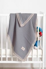 Kanz 4 Kat Kopanaki Müslin Pike Knz-017 Gri