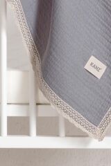 Kanz 4 Kat Kopanaki Müslin Pike Knz-017 Gri