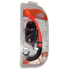 Çocuk Dalış Maskesi ve Snorkel Seti - Star Diving - Kırmızı