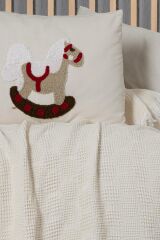 Kanz Bebek Waffle Müslin Nakışlı Pike Knz-021 Ponny