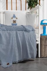 Kanz Bebek Waffle Müslin Nakışlı Pike Knz-021 Teddy