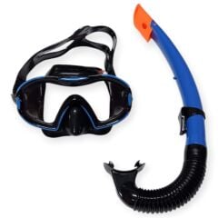Çocuk Dalış Maskesi ve Snorkel Seti - Star Diving - Mavi