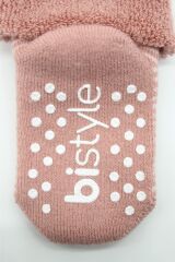 Bistyle Çemberli Kaymaz Havlu Soket Çorap 2'Li BS10503 Pudra Pembe