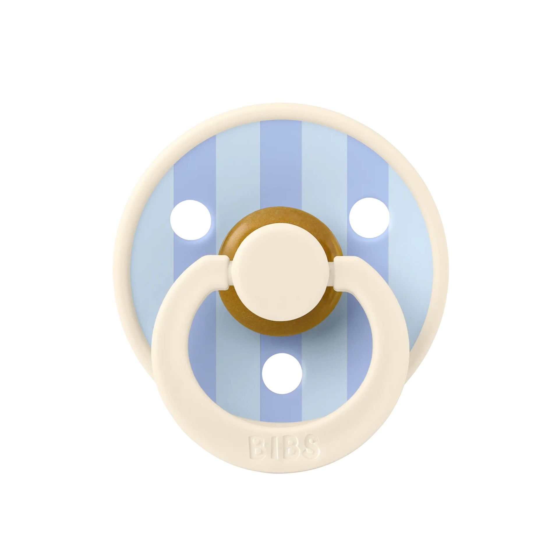 Bibs Studio Colour Block Kauçuk Emzik 6-12 Ay İvory / Dusty Blue