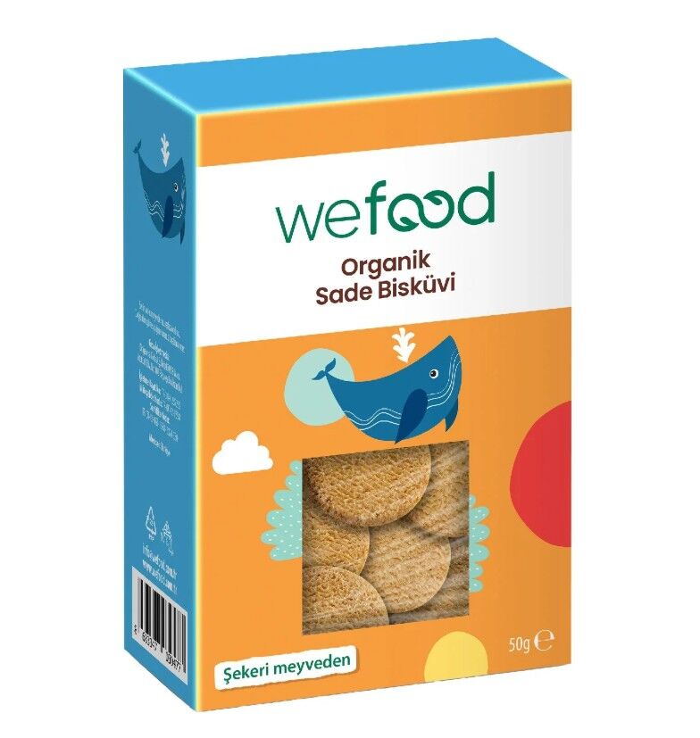 Wefood Organik Kids Sade Bisküvi 50 Gr