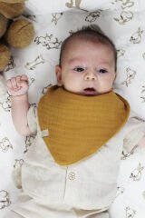 Bistyle Müslin Fular Önlük 3'Lü 60102 Kiremit Bej Hardal