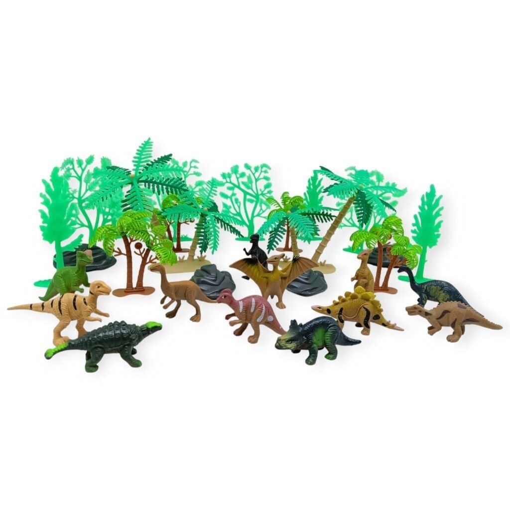 Hayvan Figürleri - Aksesuarlı Dinazor Seti - 30 Parça