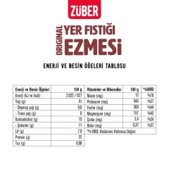 Züber %100 Yer Fıstığı Ezmesi Original 315 Gr