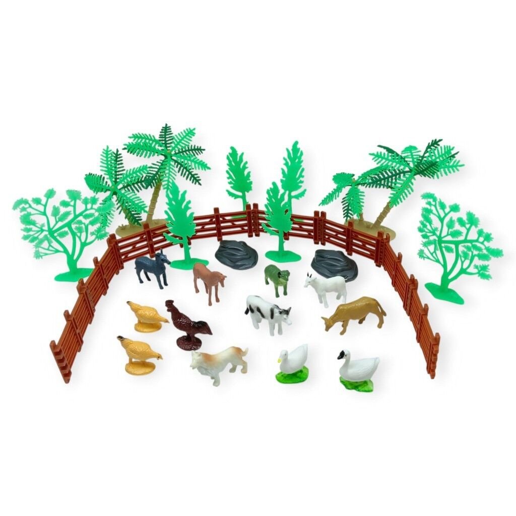 Hayvan Figürleri - Aksesuarlı Çiftlik Hayvanları Seti - 30 Parça