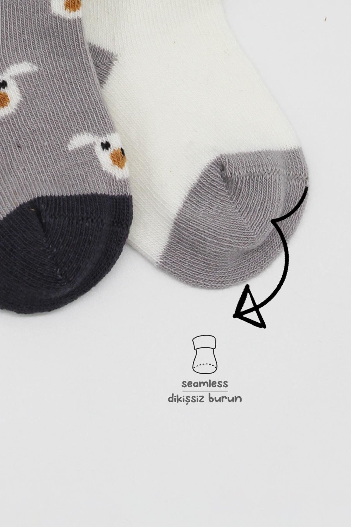 Bistyle Love Dog Penye Soket Çorap 2’Li BS10118 Gri