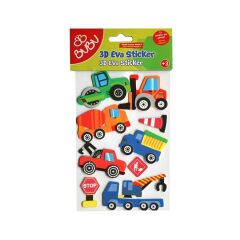 Bu-Bu Eva Sticker 3D Küçük Araçlar
