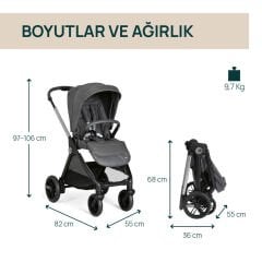 Chicco Bellagio Bebek Arabası Black Satin