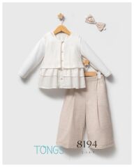 Tongs Yazlık Üçlü Takım 8194 Bej