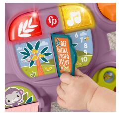 Fisher Price Sesli ve Işıklı Benimle Öğren Mor Maymun Yürüteç JGW94