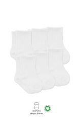 Bistyle 6'Lı Basic Penye Soket Çorap 10101 Beyaz