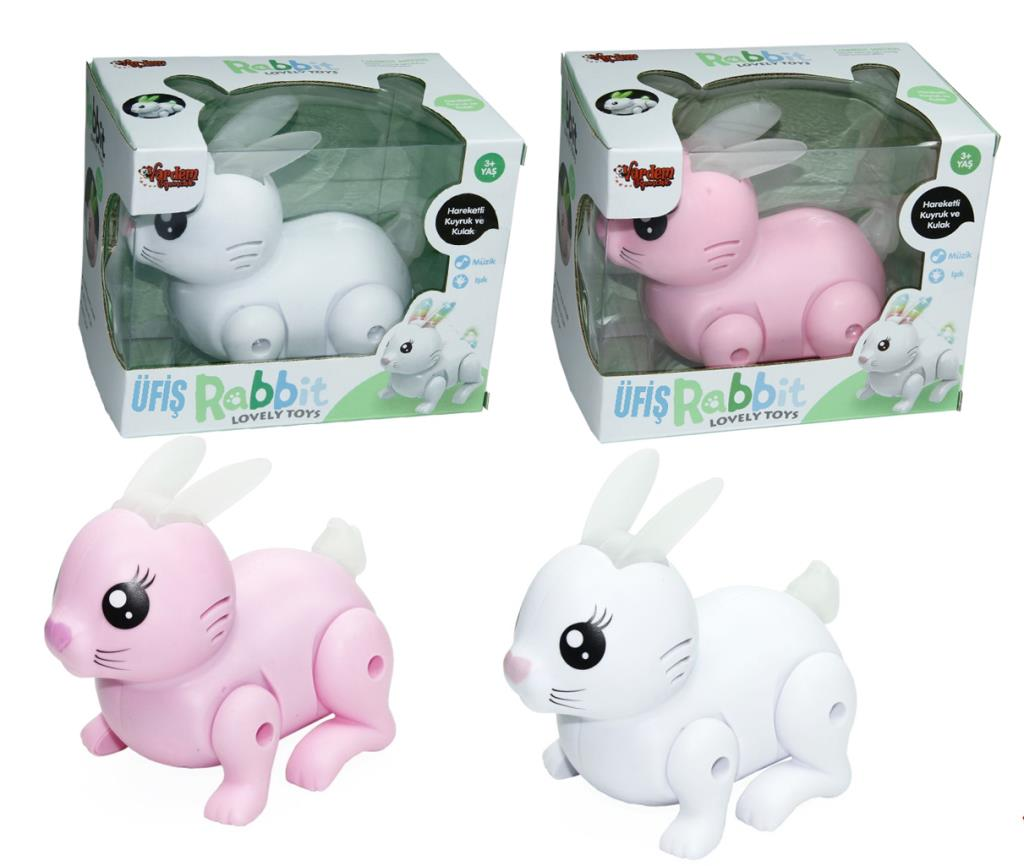 99777-1 - PİLLİ SESLİ IŞIKLI YÜRÜYEN TAVŞAN