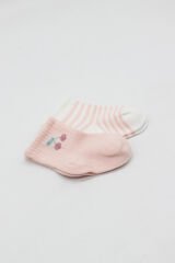 Bistyle Little Girl Penye Soket Çorap 2li 10139 Pembe Ekru