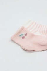 Bistyle Little Girl Penye Soket Çorap 2li 10139 Pembe Ekru