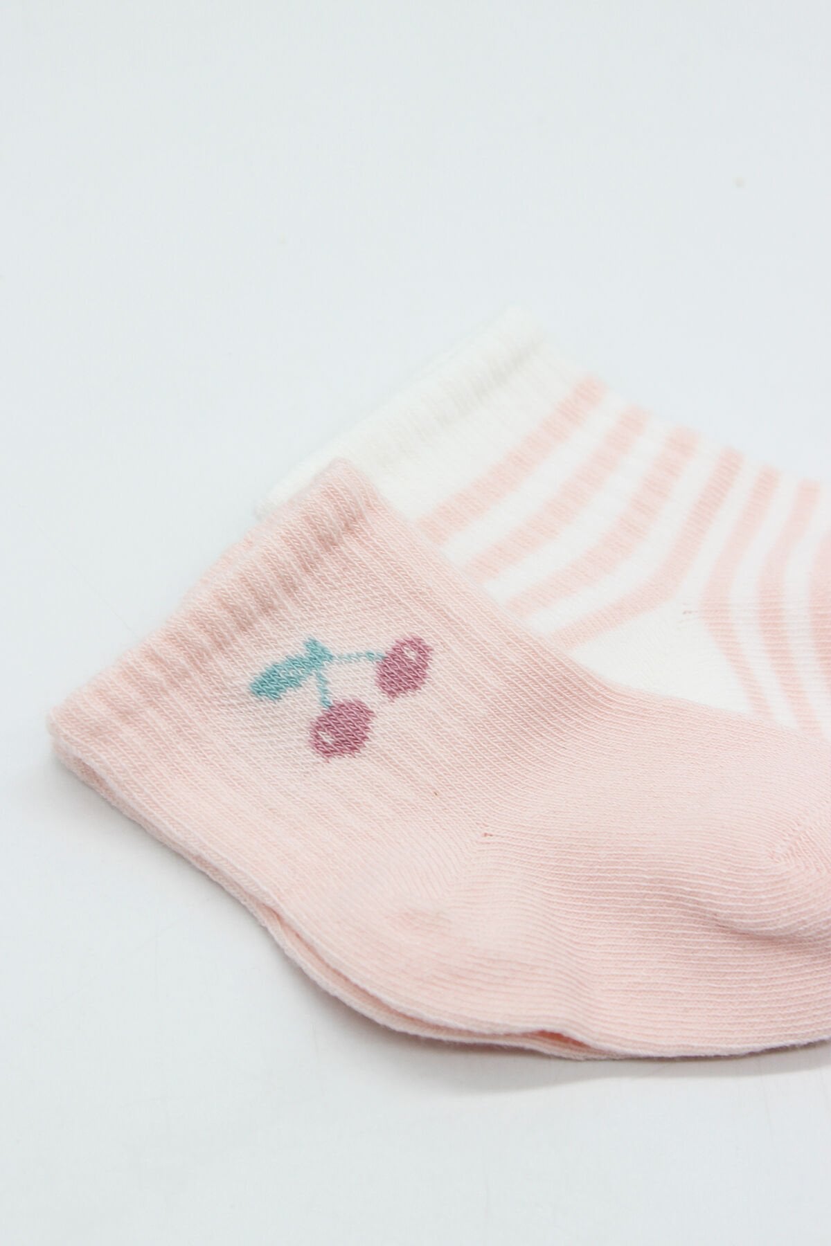 Bistyle Little Girl Penye Soket Çorap 2li 10139 Pembe Ekru
