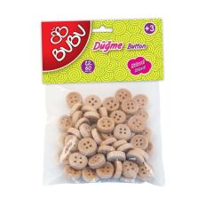 Bu-Bu Düğme 1,2 Cm 60 Lı Natural